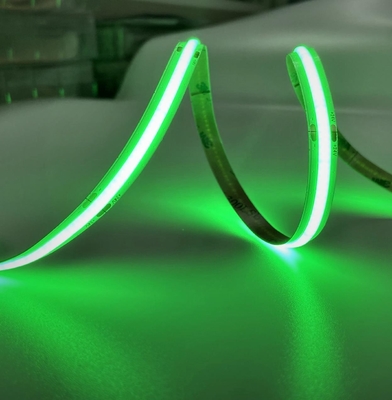 Fita IP20 24V 10W/M Green Cob Led da ESPIGA do diodo emissor de luz de Milewood Dotless