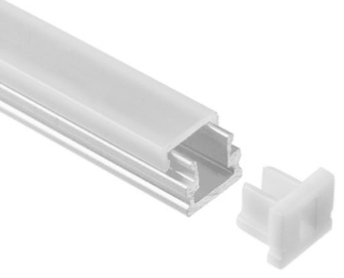 Canal conduzido de alumínio 8x7.8mm da extrusão da montagem nivelada com Dobro-anodizado