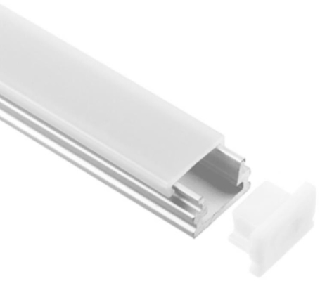 O perfil de alumínio da luz nivelada do diodo emissor de luz da montagem Dobro-anodizou 12x7.8mm