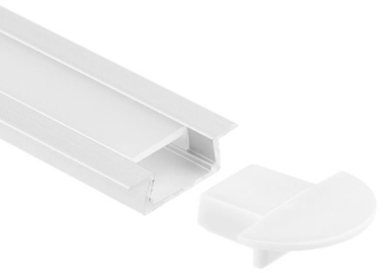 O perfil de alumínio da luz de 6063 diodos emissores de luz Recessed a montagem 21,7 x 5.7mm